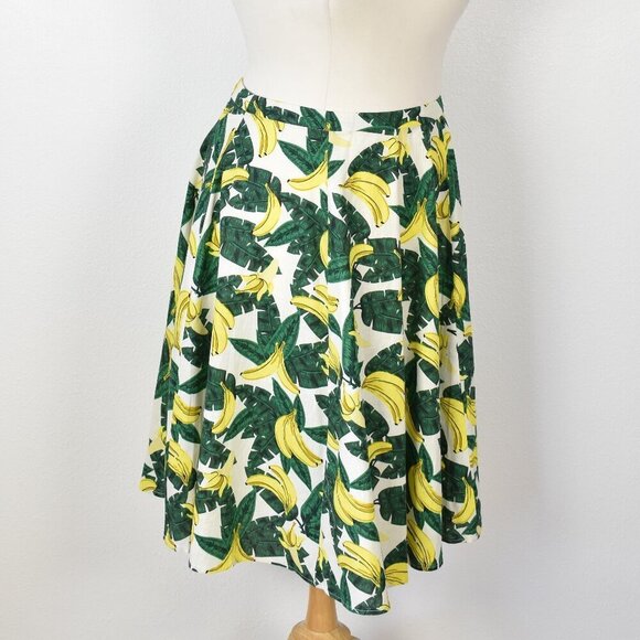 Collectif London Retro Pinup Banana Print Novelty Swing Skirt NEW - 18 - Picture 4 of 8
